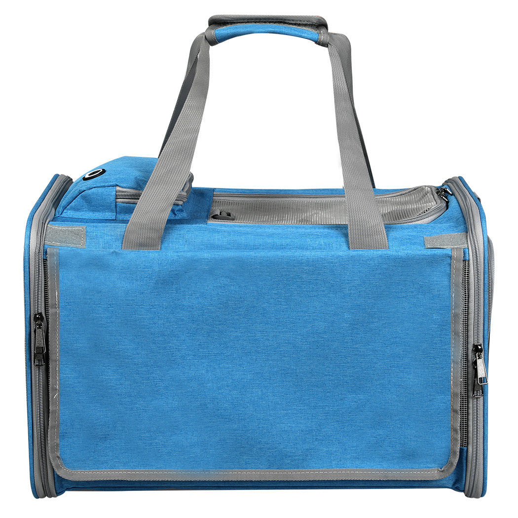 Pawz 3 in 1 Pet Soft Crate Dog Cat Carrier XL Size Blue-1942353704355237889
