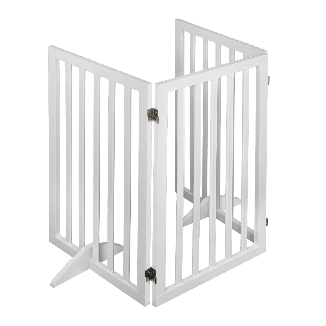 PaWz Wooden Pet Gate Dog Fence Safety White 400x 3MM