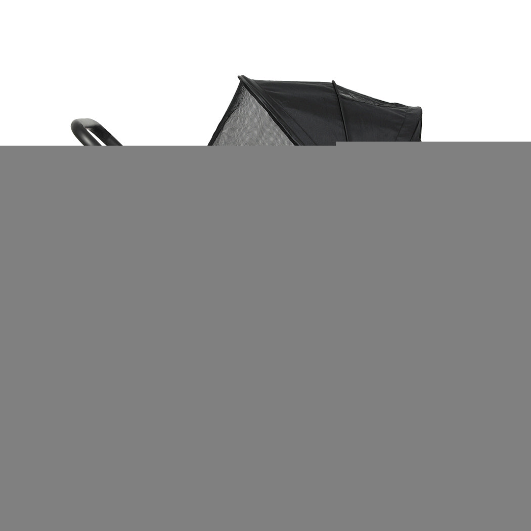 PaWz Pet Stroller Dog Cat Carrier Foldable Black-1942352821340999681
