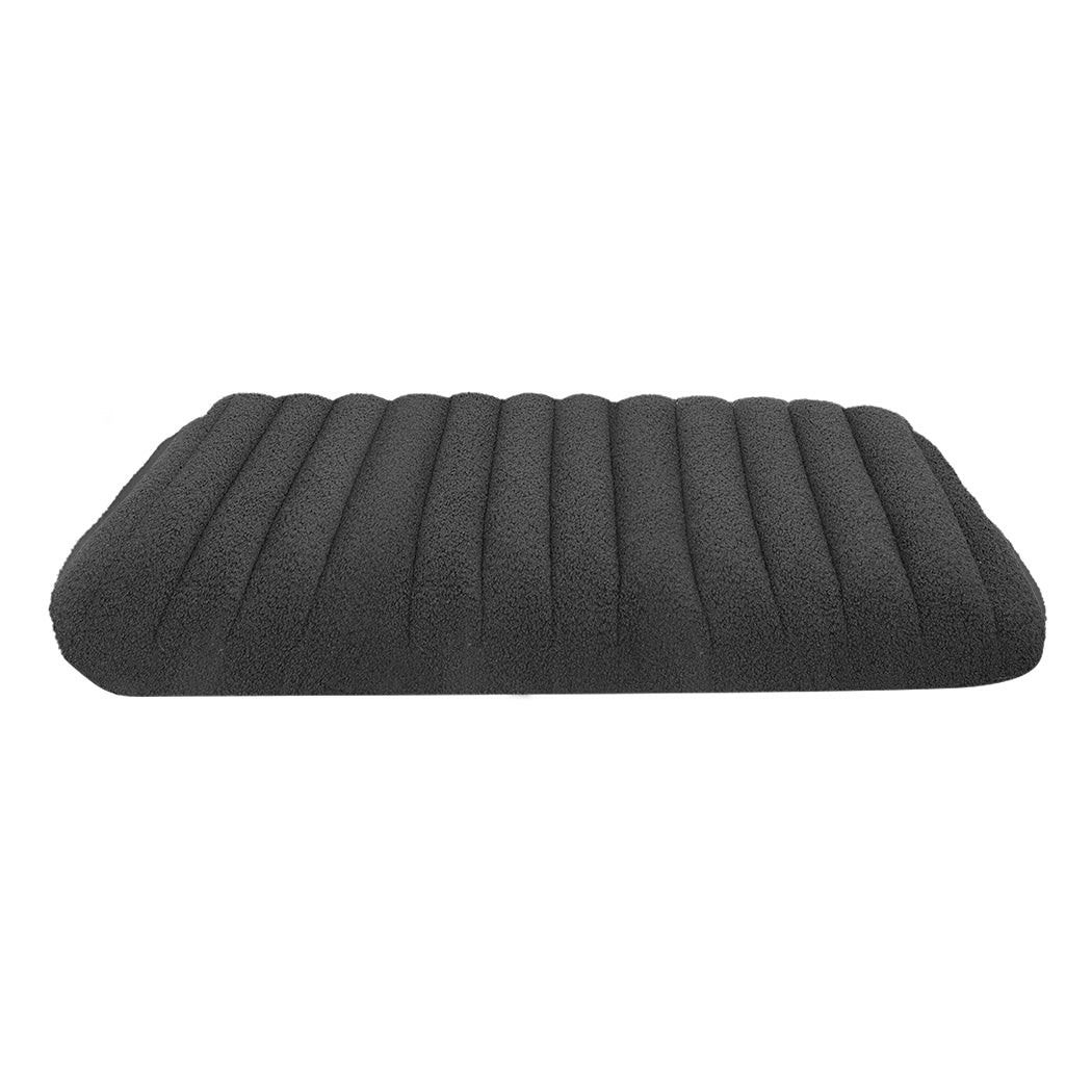Pawz M Size Orthopedic Dog Bed with Sherpa Plush Removable Cover in Grey-1942353721082122241