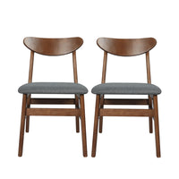 Levede 2xDining Chairs Kitchen Chair Brown 2Pack