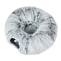 Pawz Cat Tunnel Foldable Fluffy Plush Play Tube Grey-1942353692246282241