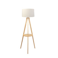 EMITTO Tripod Floor Lamp with Shelf