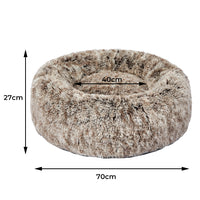 PaWz Pet Bed Cat Dog Donut Nest Calming M Brown Medium-1942353070264553474