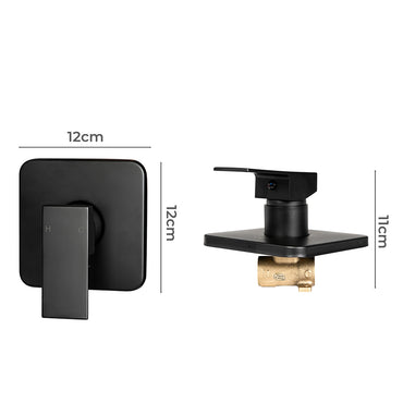 Dutxa Bathroom Shower Mixer Tap Brass Black