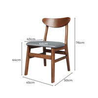 Levede 2xDining Chairs Kitchen Chair Brown 2Pack