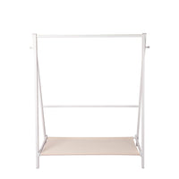 Levede Clothes Rack Wooden Wardrobe White