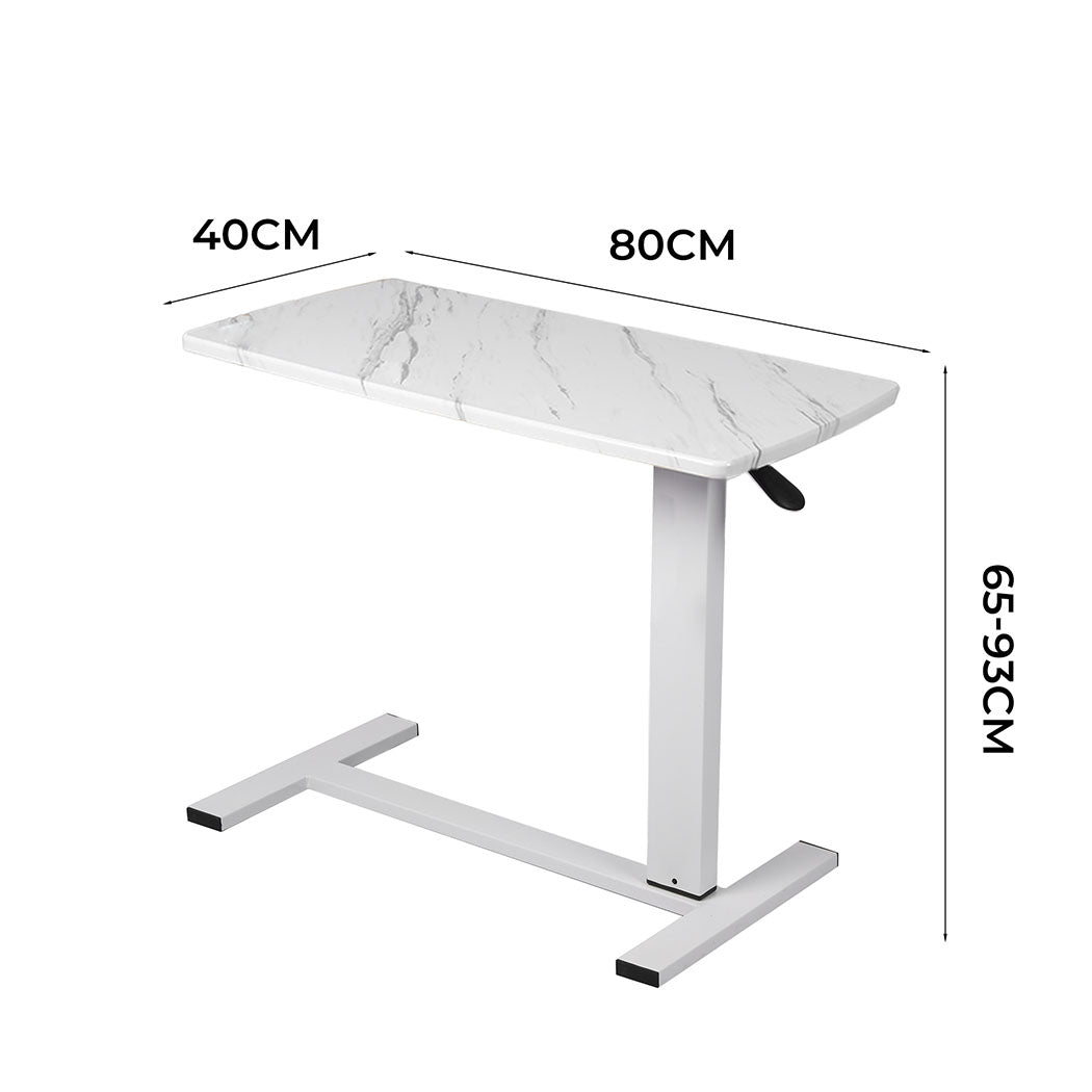 Levede Standing Desk Sofa Bed Side Table White No Slots