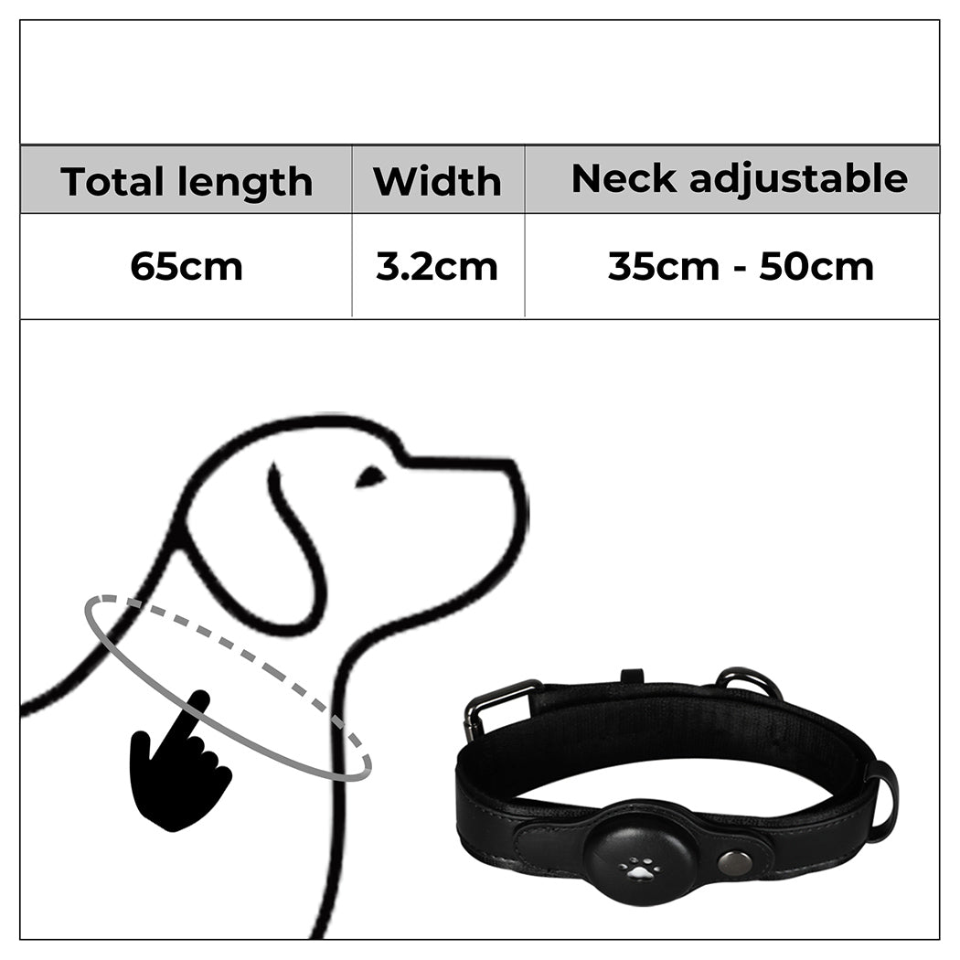 PaWz Bluetooth Pet Tracker Collar Dog Black-1942352759441461250