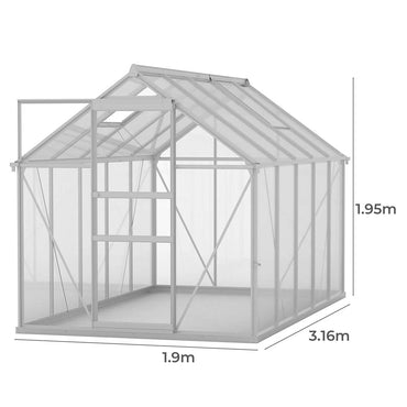 Lambu Greenhouse Aluminium Walk In Green