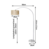 EMITTO Modern LED Floor Lamp Reading Beige