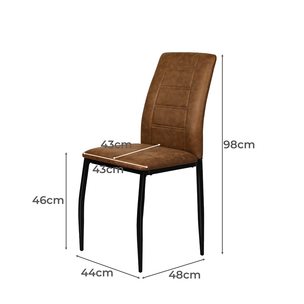 Levede 2x Dining Chairs Leathaire Kitchen