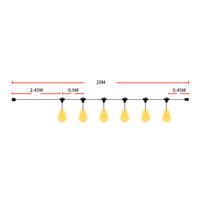 EMITTO 20M Festoon String Lights Xmas 20 Meter