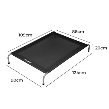 PaWz Elevated Trampoline Pet Bed Dog XL Black X-Large-1942352768710873090