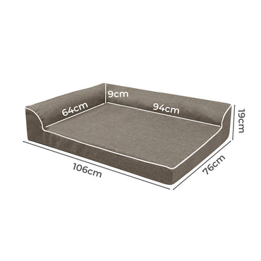 Pawz Orthopedic Dog Bed XL Coffee-1942353669001449474