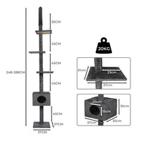 PaWz Cat Scratching Post Tree Condo Grey-1942352735714283522
