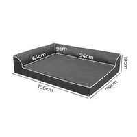Pawz Orthopedic Dog Bed XL Grey-1942353669353771010
