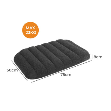 Pawz M Size Orthopedic Dog Bed with Sherpa Plush Removable Cover in Grey-1942353721082122242