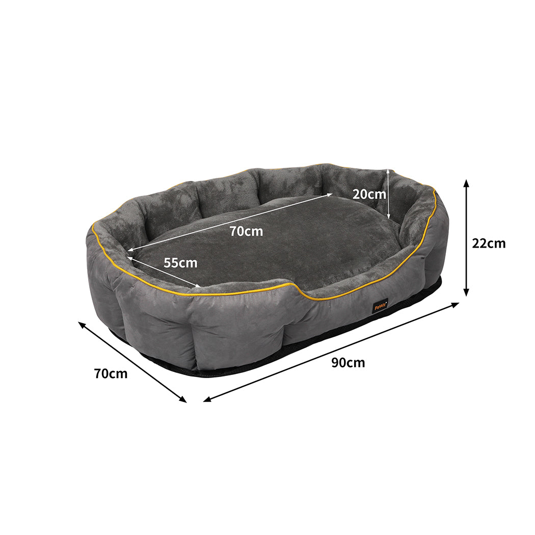 PaWz Electric Pet Heater Bed Heated L Grey Large-1942352736624447490