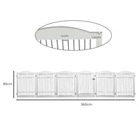 PaWz 6 Panels Pet Dog Playpen Puppy White-1942352754211164162