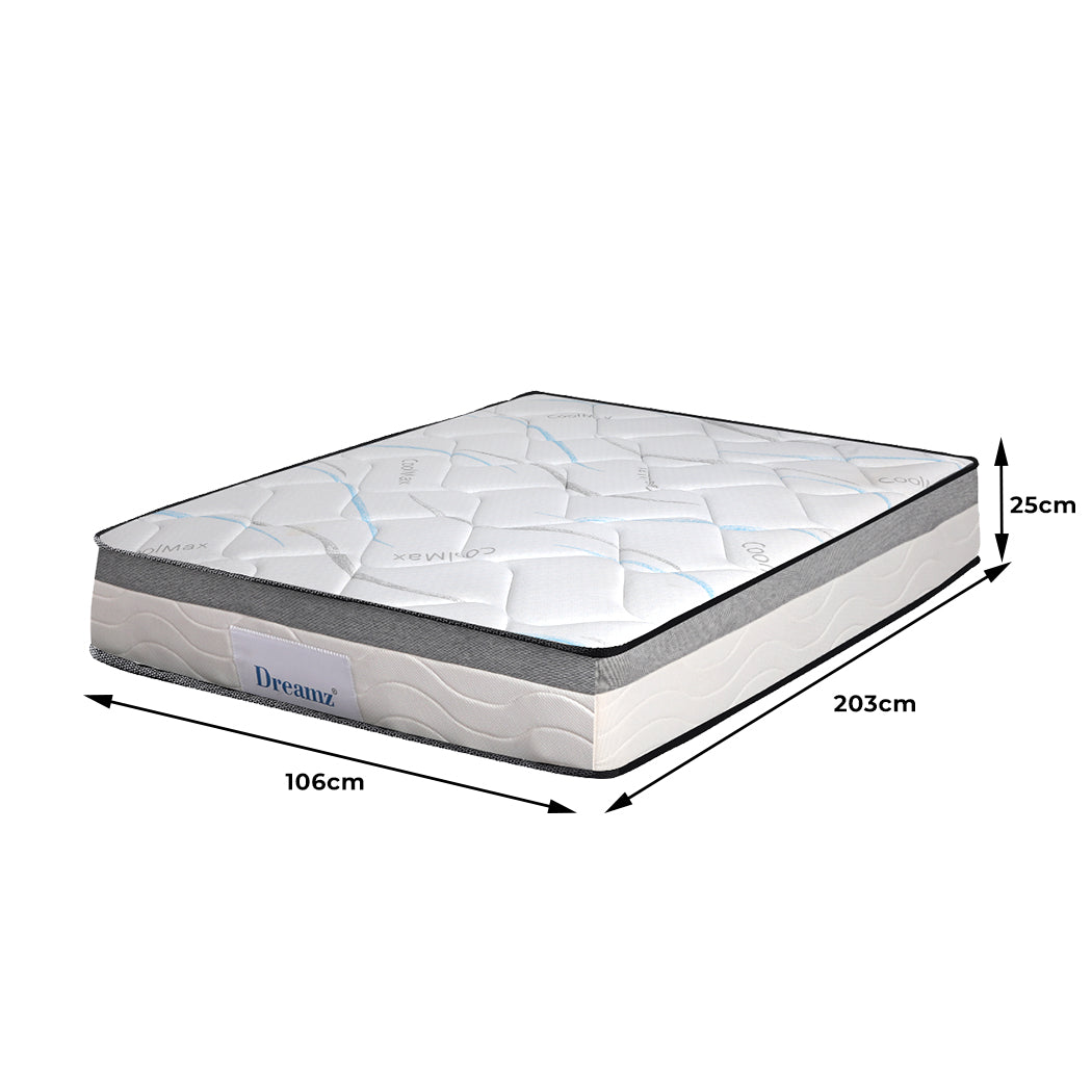 Dreamz Spring Mattress Bed Pocket Tight King Single