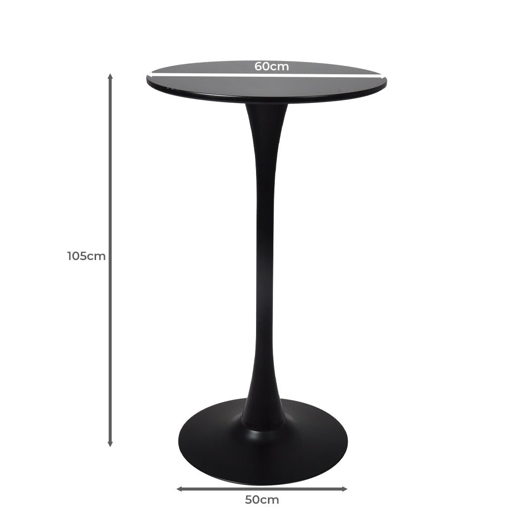 Levede 2x Round Bar Table Pub Tables Black