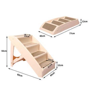 PaWz Pet Ramp Indoor Dog Steps Stair Brown-1942353066628091906