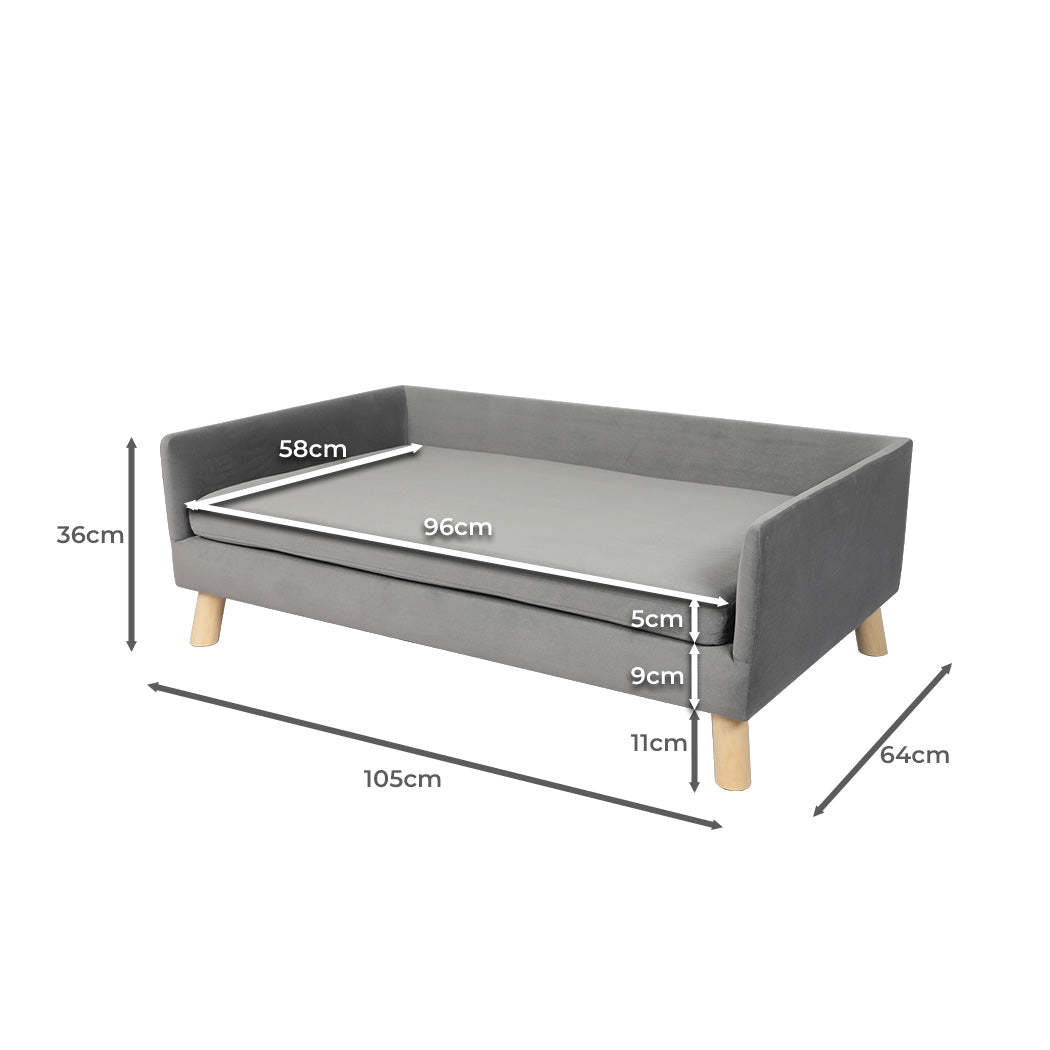PaWz Pet Sofa Bed Dog Warm Soft Lounge Grey-1942352745503789058