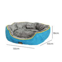 PaWz Electric Pet Heater Bed Heated S Blue Small-1942352737207455746