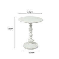 Levede Side Table Bedside Table Vintage White