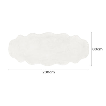 Marlow Floor Rug Area Rugs Cloud Fluffy 80X200cm White