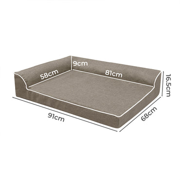 Pawz Orthopedic Dog Bed L Coffee-1942353667504082946