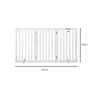 PaWz Wooden Pet Gate Dog Fence Safety White 400x 3MM