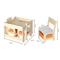 BoPeep Kids Table and Chair Set Storage