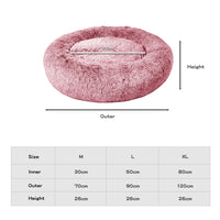 PaWz Pet Bed Memory Foam Dog Donut Pink Large-1942352766294953986