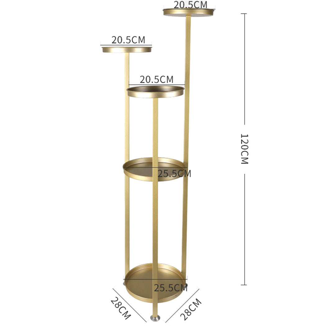 Levede Plant Stand Outdoor Indoor Flower Gold Large