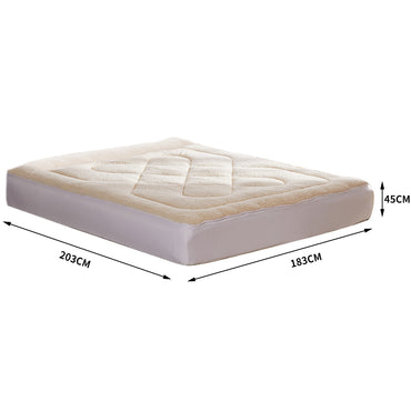 DreamZ Mattress Topper 100% Wool Underlay King