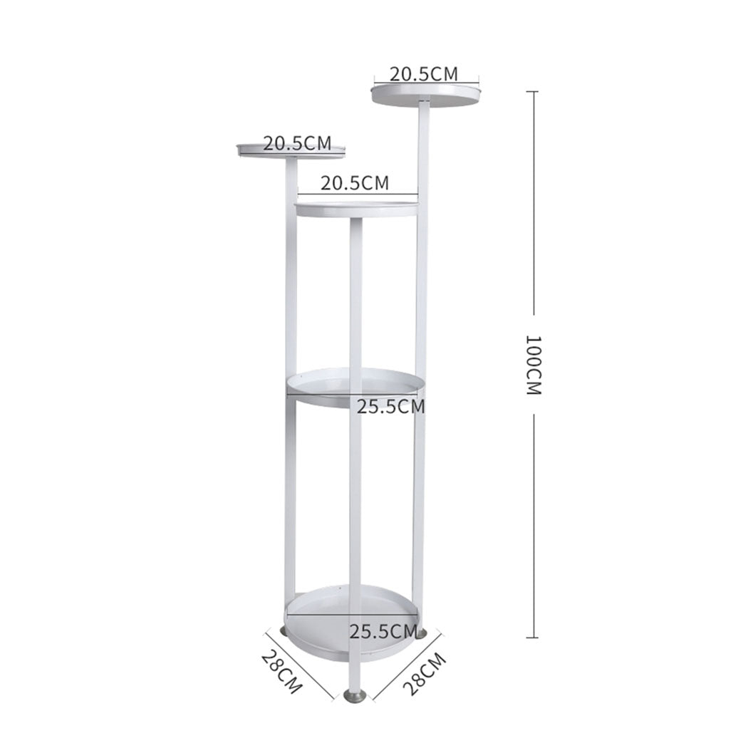 Levede Plant Stand Outdoor Indoor Flower White Medium