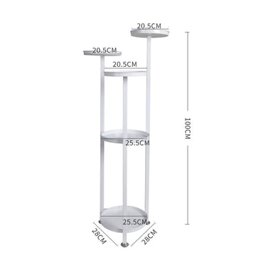 Levede Plant Stand Outdoor Indoor Flower White Medium