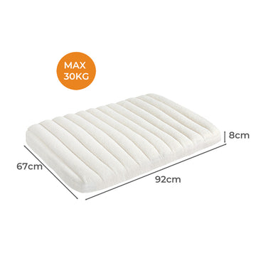 Pawz L Size Orthopedic Dog Bed with Sherpa Plush Removable Cover in White-1942353720675274754