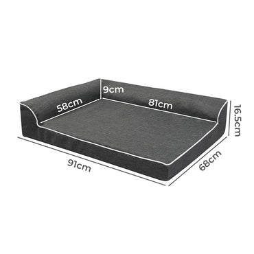 Pawz Orthopedic Dog Bed L Grey-1942353667885764610