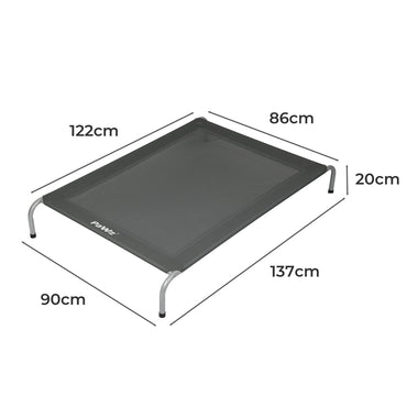 PaWz Elevated Trampoline Pet Bed Dog XXL Grey XX-Large-1942352769235161090
