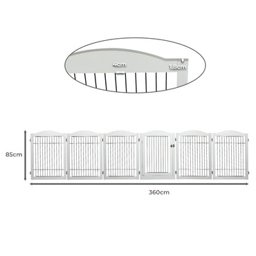 PaWz 6 Panels Pet Dog Playpen Puppy White