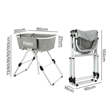 PaWz Pet Bathtub Adjustable Height Folding-1942352764046807042