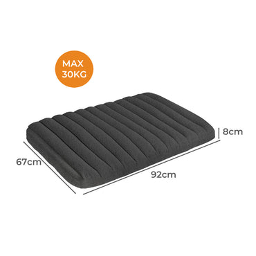Pawz L Size Orthopedic Dog Bed with Sherpa Plush Removable Cover in Grey-1942353720473948162