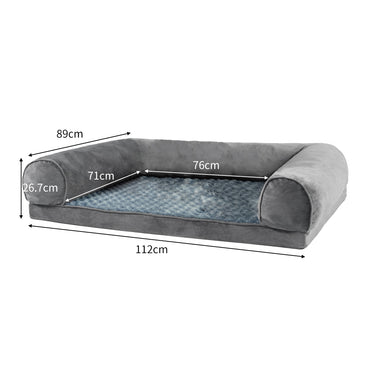 PaWz Pet Bed Sofa Dog Bedding Soft Warm XL Cover Grey Cover X-Large