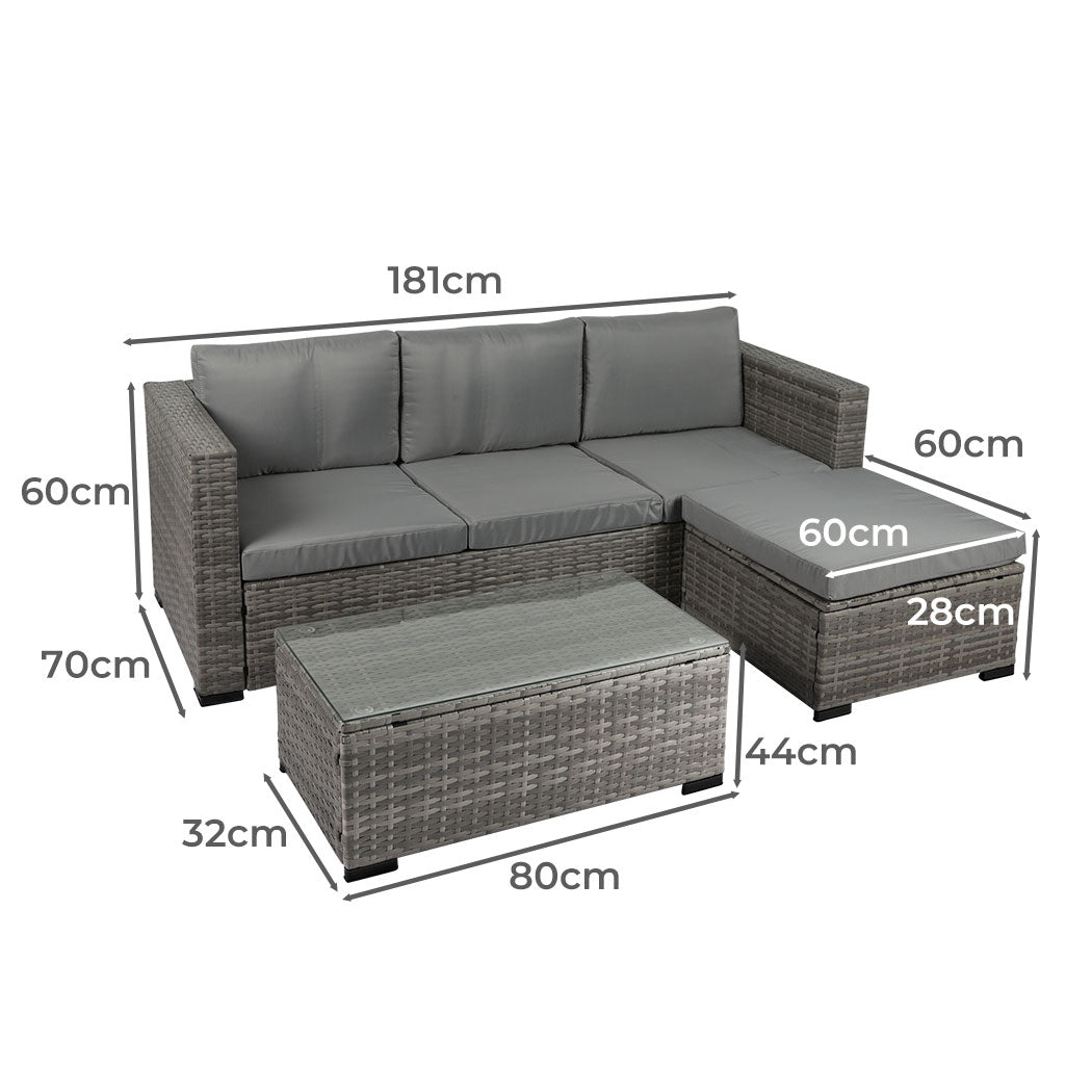 Levede 5pcs Outdoor Sofa Set Patio Furniture