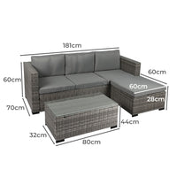 Levede 5pcs Outdoor Sofa Set Patio Furniture