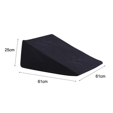 2x Cool Gel Memory Foam Bed Wedge Pillow Black 25x2