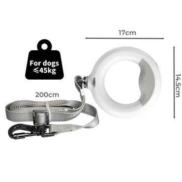 PaWz LED Dog Leash Lead Walking Rope White-1942352757889568770
